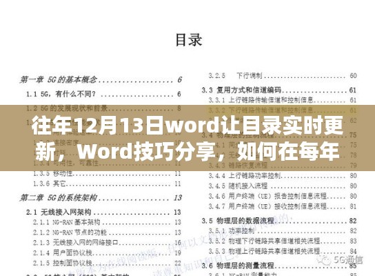 每年12月13日Word技巧分享，实现目录实时更新的方法