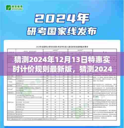 揭秘2024年12月13日特惠实时计价规则最新版，小红书特惠实时更新解密