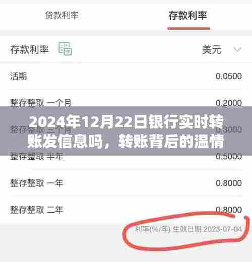 银行转账背后的温情，一条信息的力量，实时转账短信通知背后的故事（2024年12月22日）