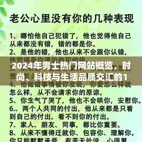 时尚科技交汇，男士热门网站概览，品质生活新趋势