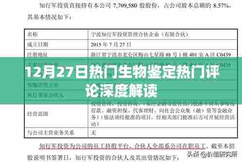 12月27日生物鉴定热门评论深度解析