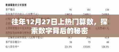 揭秘数字背后的秘密，为何每年十二月二十七日成为热点？