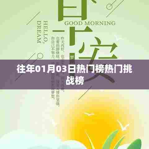 热门挑战榜历年回顾，历年一月三日盛事盘点