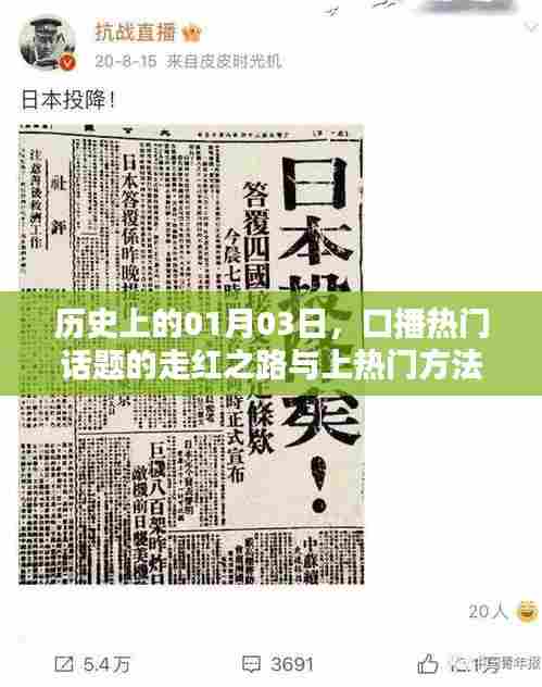 历史上的热门话题，口播走红之路与上热门指南