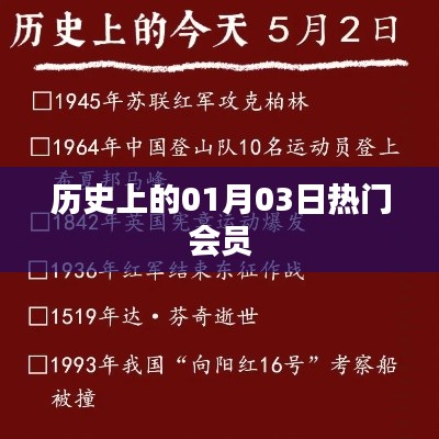 历史上的热门会员日期,一月三日这一天
