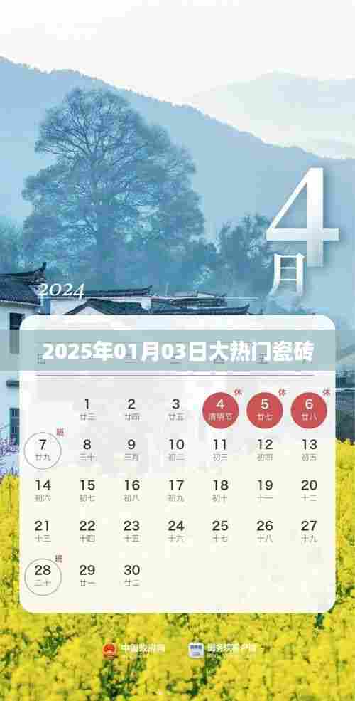 大热门瓷砖,引领潮流,品质之选(2025年1月3日)