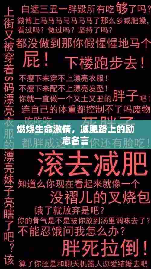 燃烧生命激情,减肥路上的励志名言