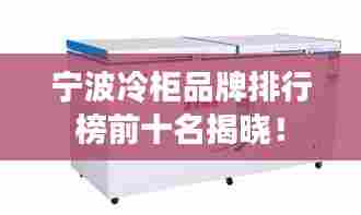 宁波冷柜品牌排行榜前十名揭晓！
