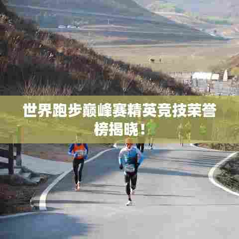 世界跑步巅峰赛精英竞技荣誉榜揭晓！